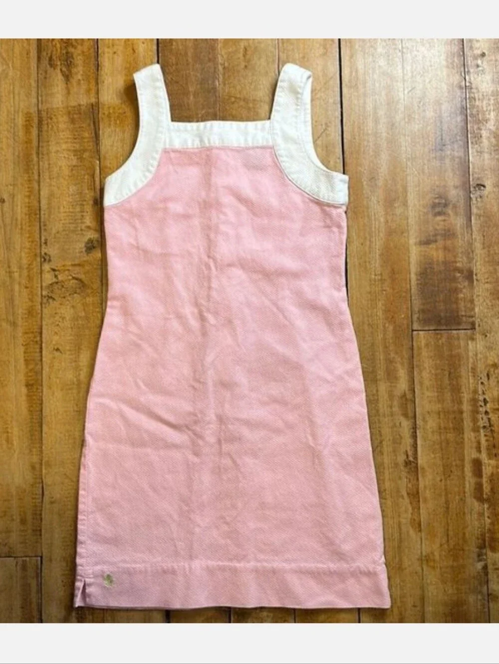 Ralph Lauren Girls size 12 Sleeve less Square Neck Pink Dress Easter Spring Summ